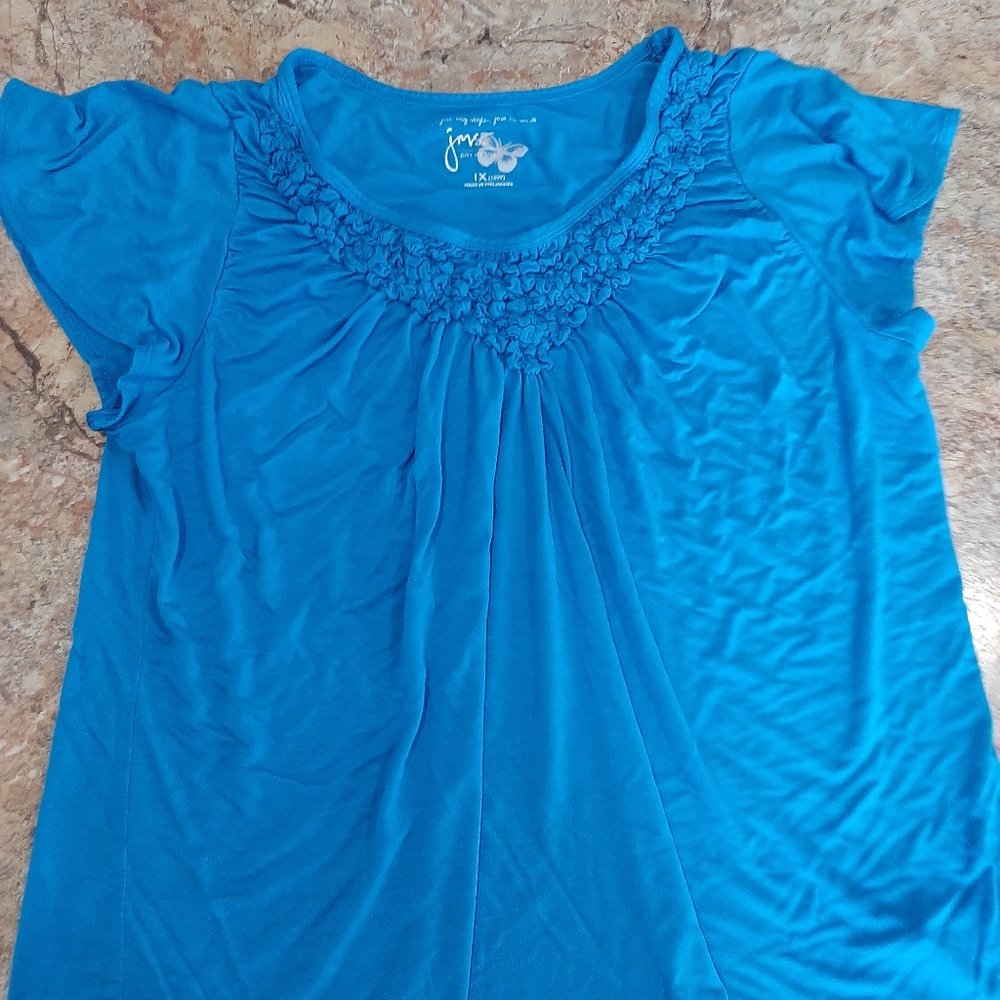 Just My Size flutter sleeve T shirt